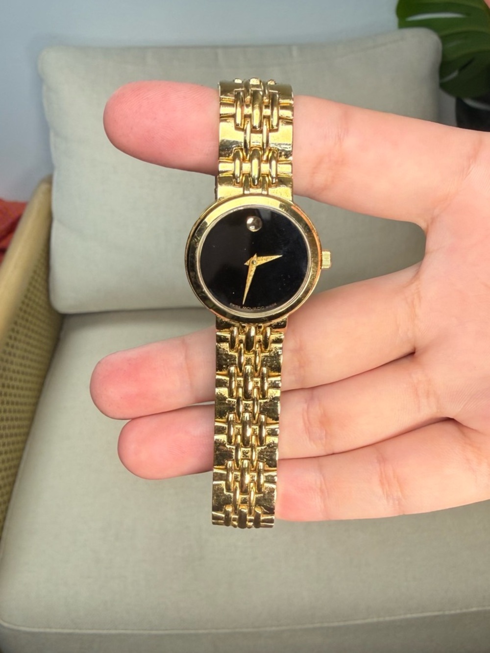 Movado Museum Black Dial Gold 88 E4 1845 Women’s Watch - Picture 2 of 5
